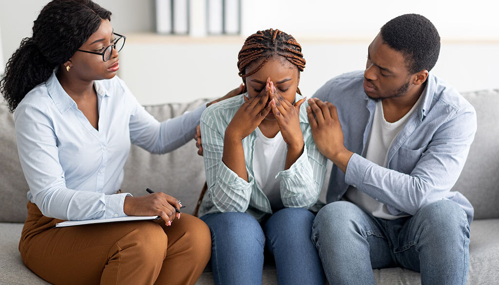 Woman Crying With How Can I Get Hospice Grief Counseling